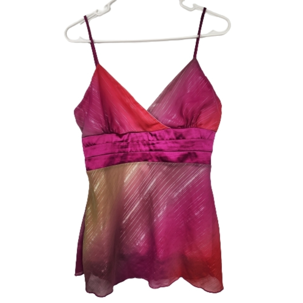 Vintage Pink and Red Ombre Spaghetti Strap Tank Top
